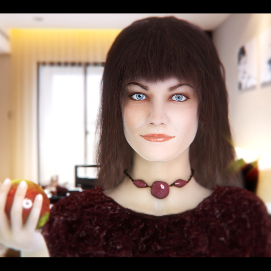 jane realistic female woman 3d max
