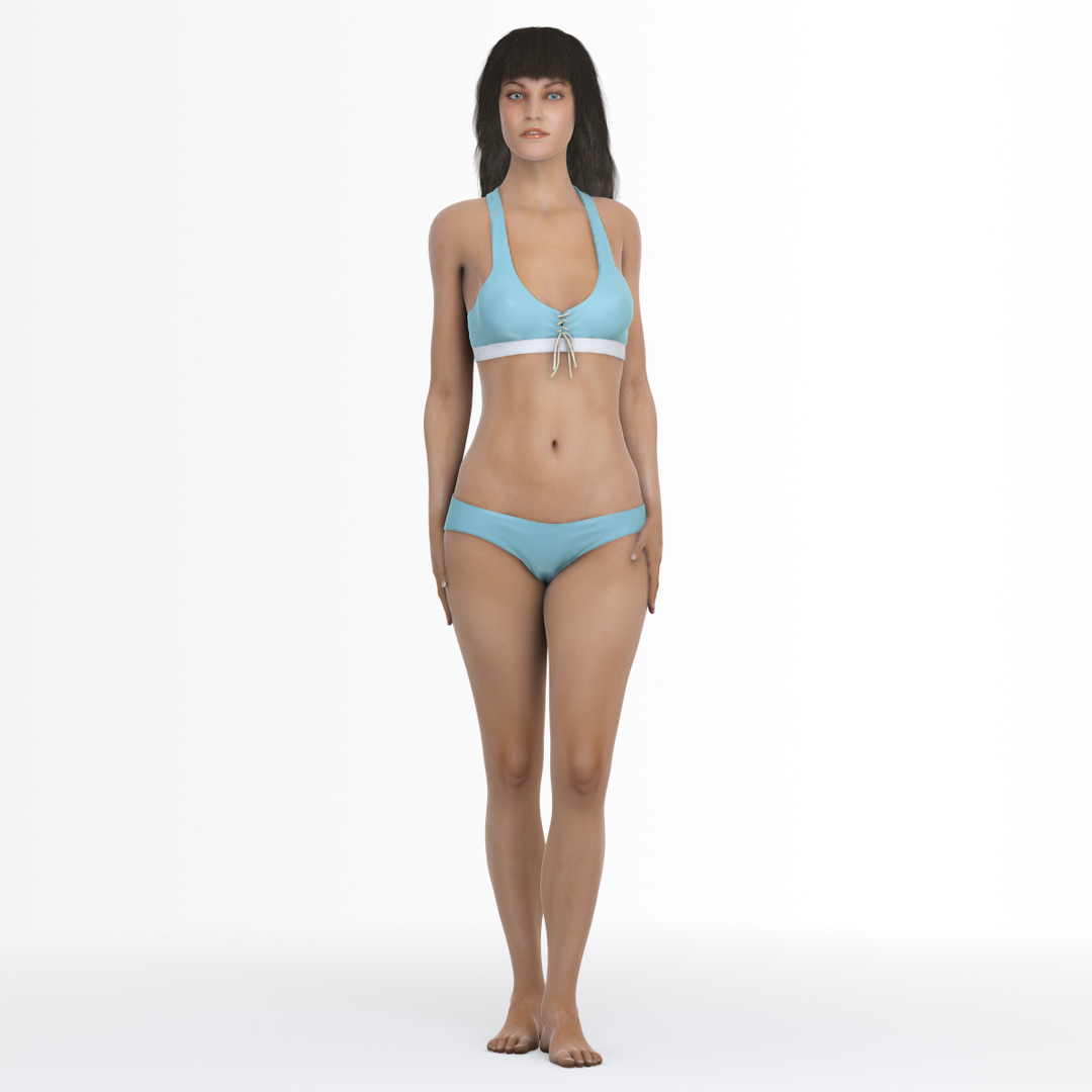 jane realistic female woman 3d max