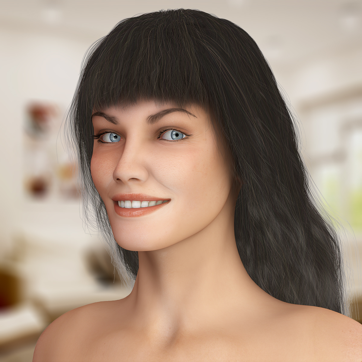 jane realistic female woman 3d max