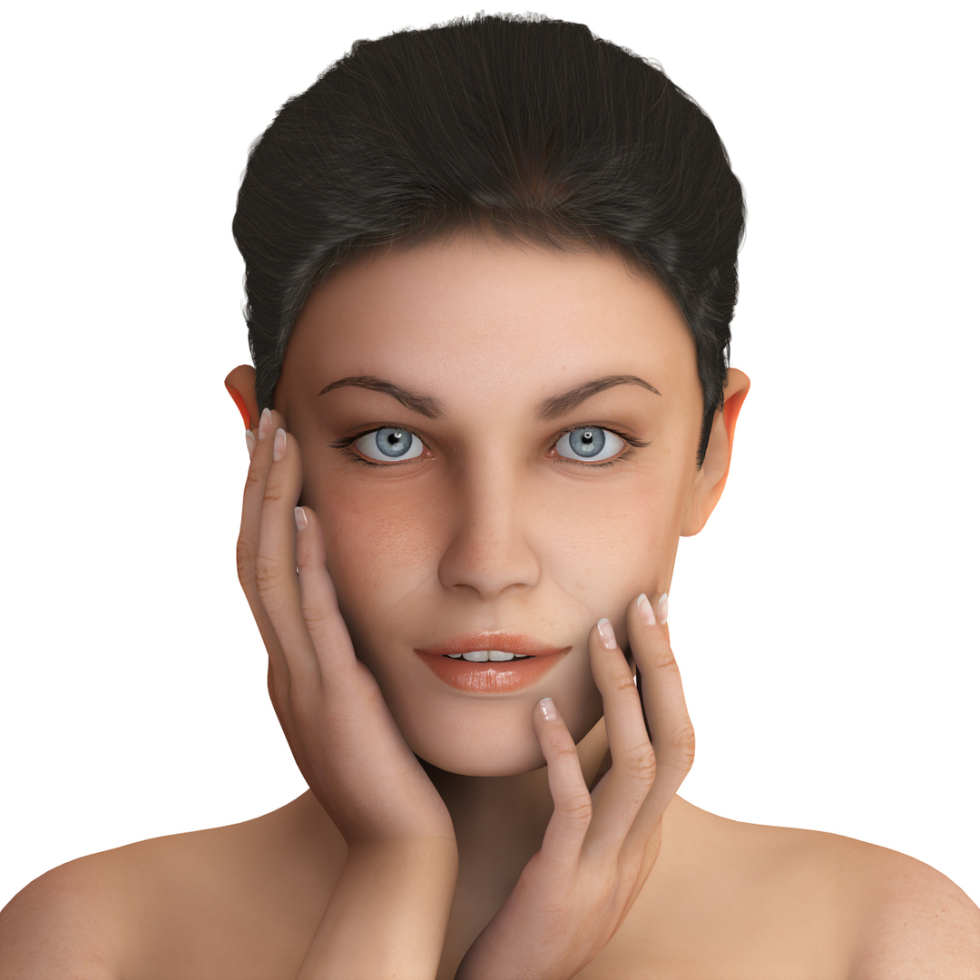 jane realistic female woman 3d max