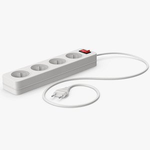 3D Electric Extension Socket model
