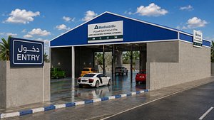 3D Automotive Technical Inspection Center 3D Model - Vehicle Inspection Station model