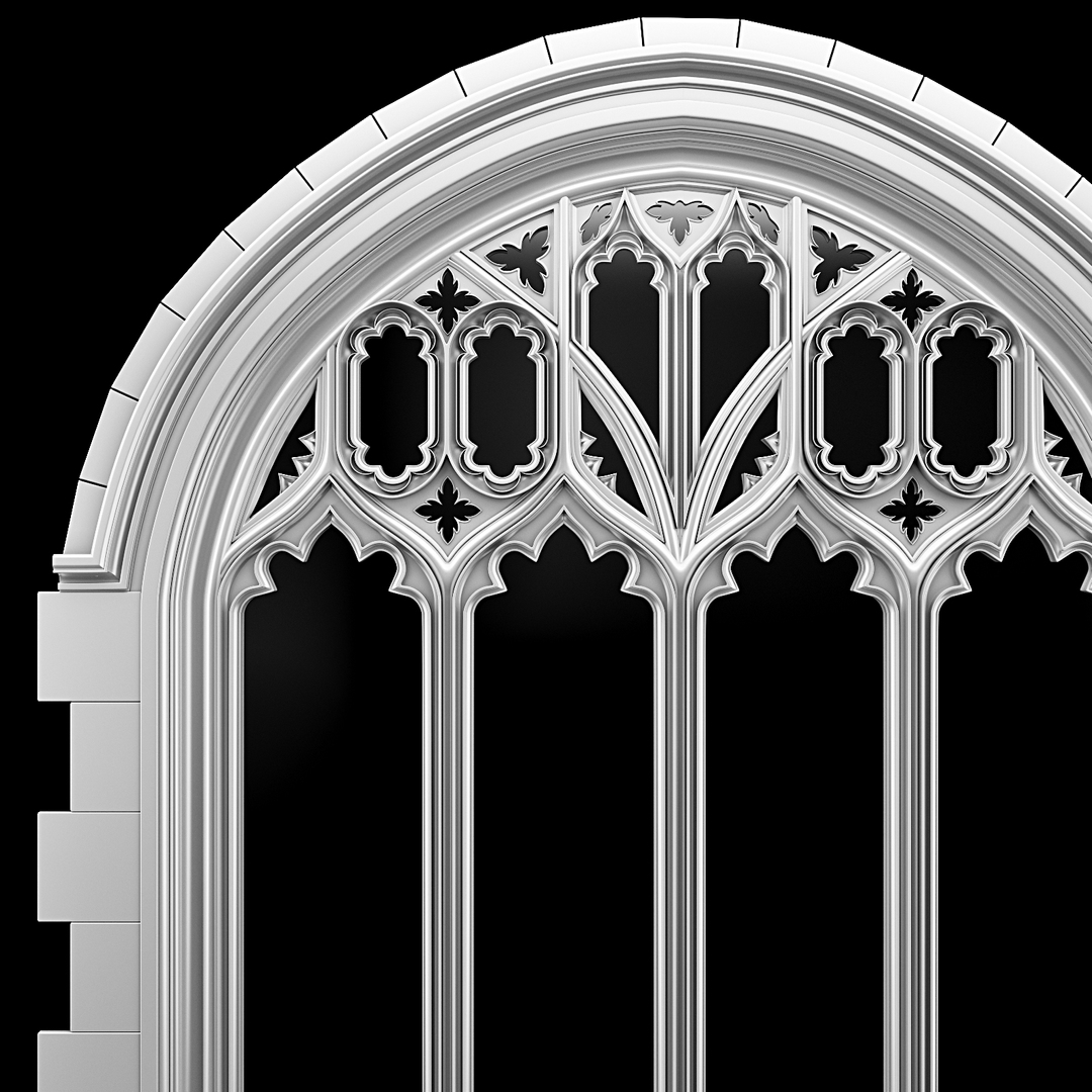 gothic window 3d model