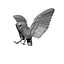 Lechuza en vuelo (taxidermia)