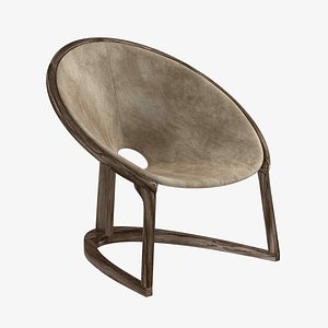 Riva 1920 yin yang easy chair 3d model