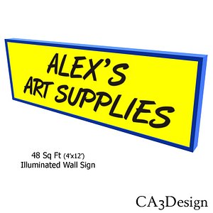 4ftx12ft Illum Wall Sign
