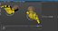 Hands in Yellow Rubber Gloves Rigged for Cinema 4D