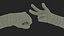 Hands in Yellow Rubber Gloves Rigged for Cinema 4D