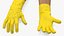 Hands in Yellow Rubber Gloves Rigged for Cinema 4D