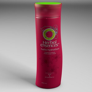 3D herbal essences shampoo bottle model