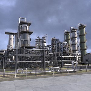 Weathered Oil Refinery model