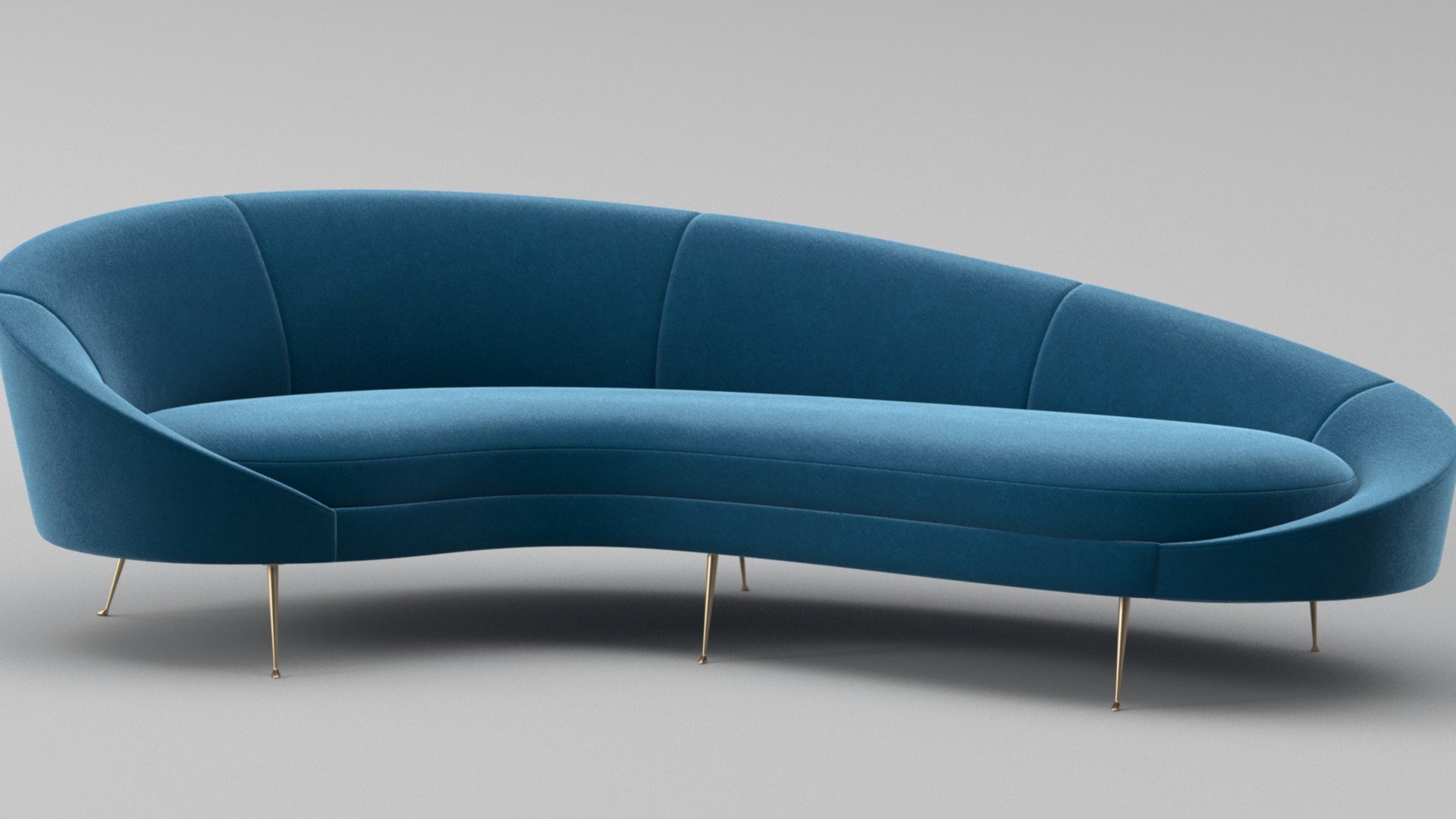 Ico PArisi Style Modern Curved Sofa Collection 3D Model - TurboSquid ...