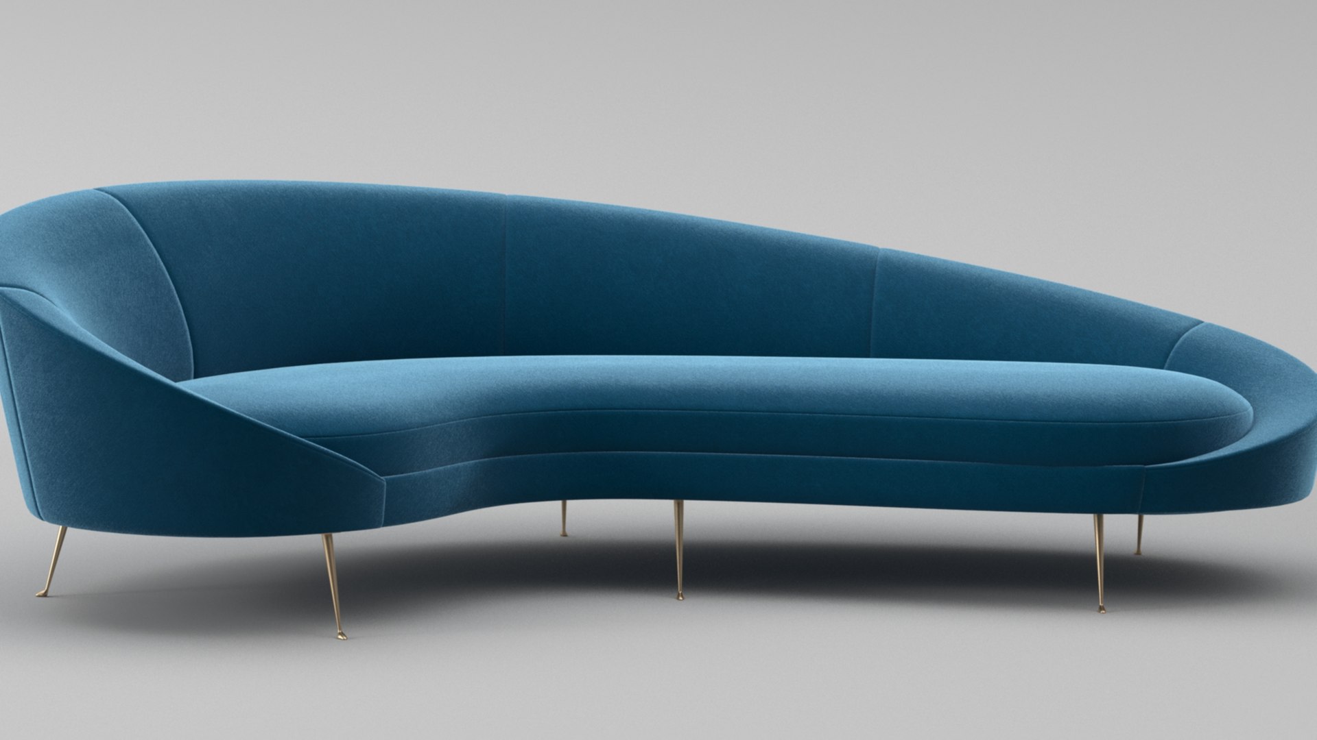 Ico PArisi Style Modern Curved Sofa Collection 3D Model - TurboSquid ...