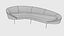 Ico Parisi Style Modern Curved Sofa Collection