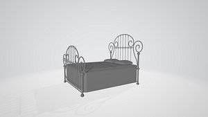 antique double bed