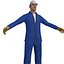 3d rigged worker man