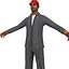 3d rigged worker man