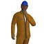 3d rigged worker man