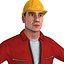 3d rigged worker man