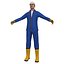 3d rigged worker man