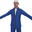 3d rigged worker man