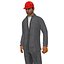 3d rigged worker man