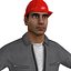 3d rigged worker man