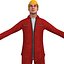 3d rigged worker man