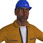 3d rigged worker man