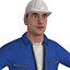 3d rigged worker man