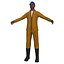 3d rigged worker man