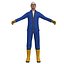 3d rigged worker man