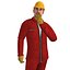 3d rigged worker man