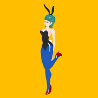 bulma pose T low poly