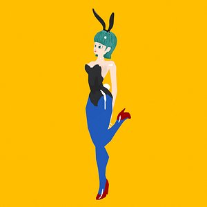 bulma pose T low poly