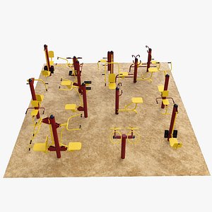 Outdoor fitness gym equipment set 2