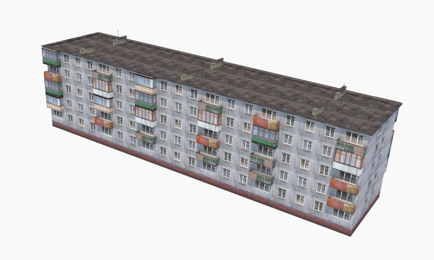 Soviet House Hrushevka 3d Max
