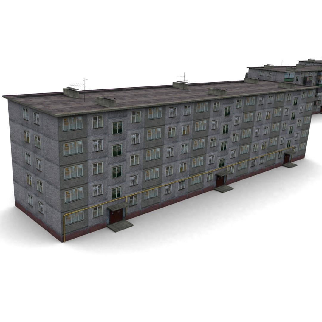 Soviet House Hrushevka 3d Max
