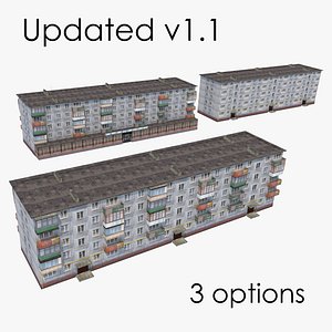 soviet house hrushevka 3d max