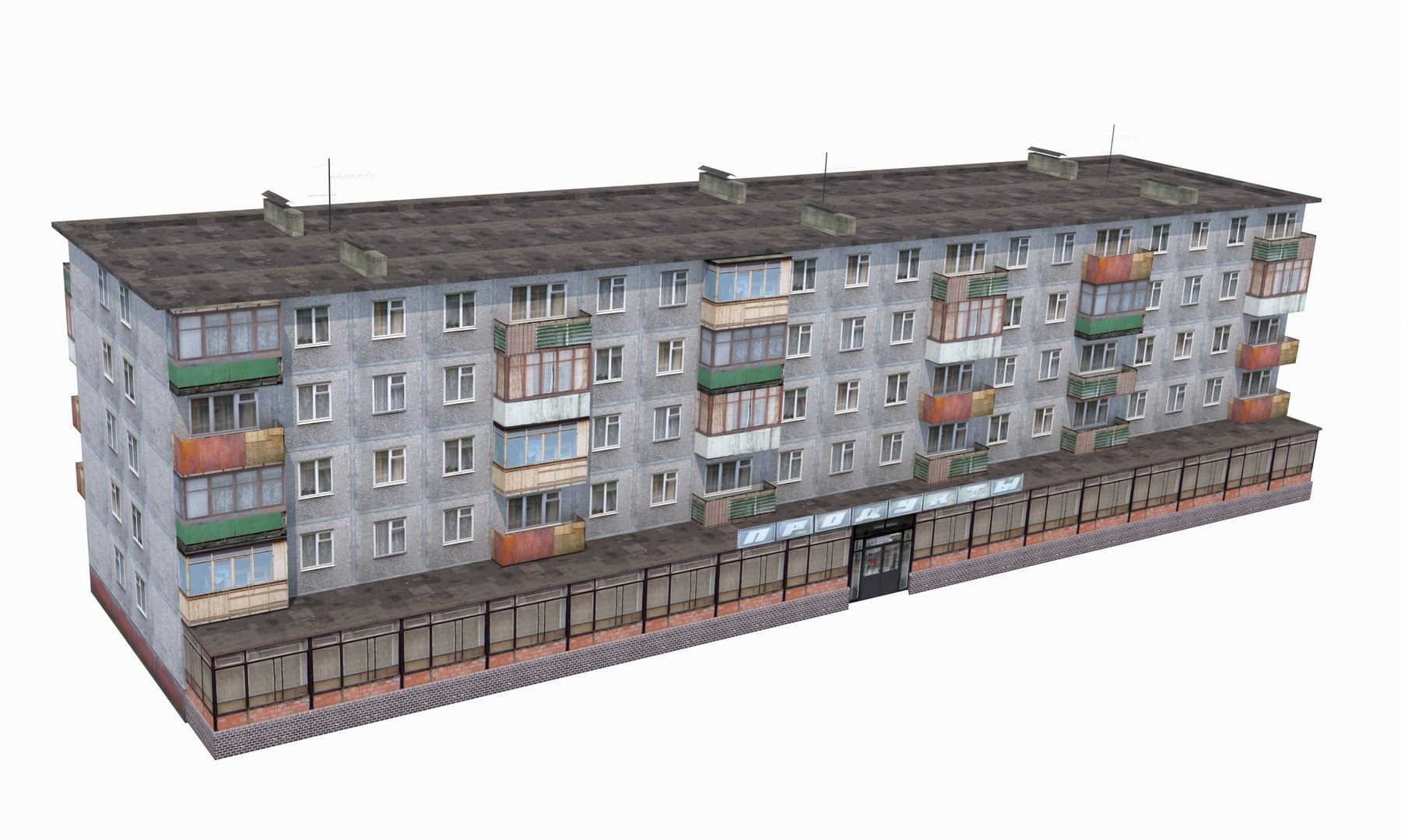 Soviet House Hrushevka 3d Max