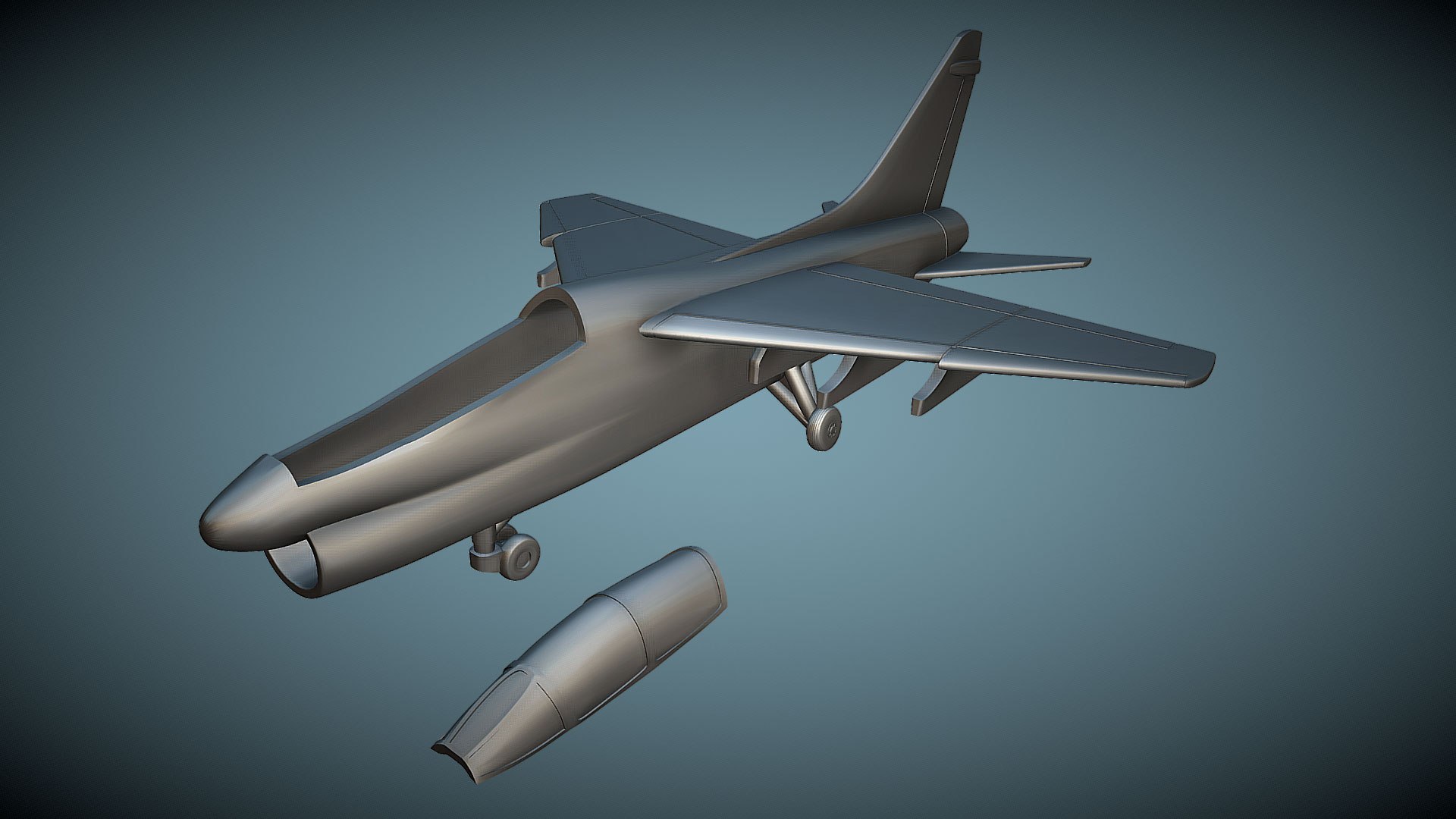 Vought LTV TA-7C Corsair II - 3D Printable Model3D模型 - TurboSquid 2108788