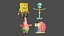 3D Sponge Bob characters Collection