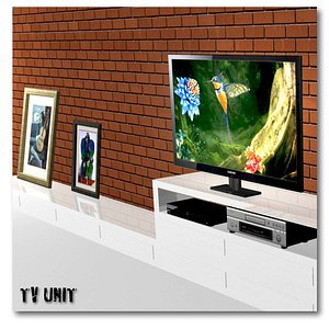 tv player unit 3d obj