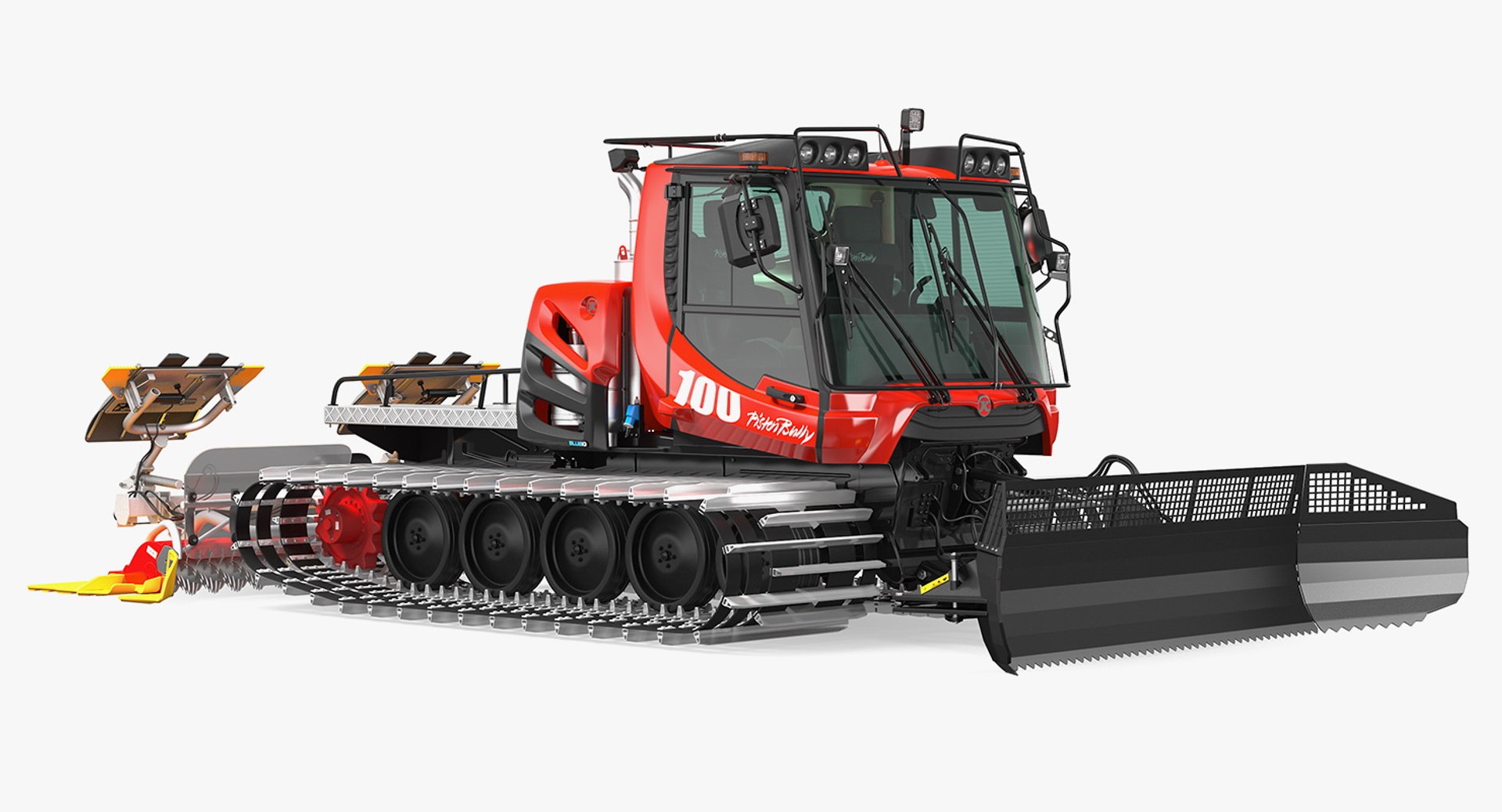 PistenBully 100 Snow Groomer 3D model preview