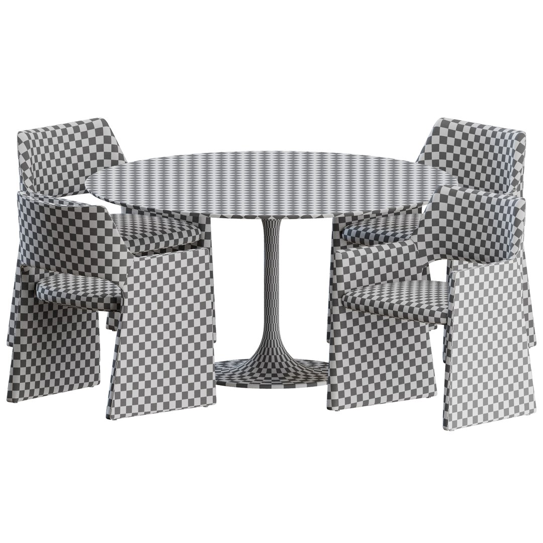 Foley Faux Dining Set By CB02 3D Model - TurboSquid 2253690