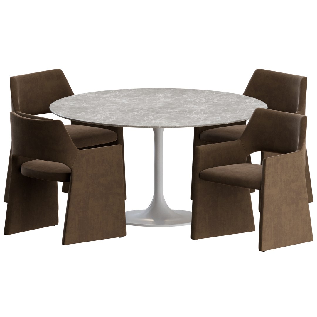 Foley Faux Dining Set By CB02 3D Model - TurboSquid 2253690