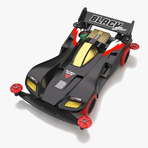 3D race black saber super-1 model