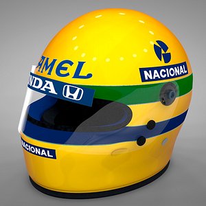 ayrton senna helmet 1987 3D model