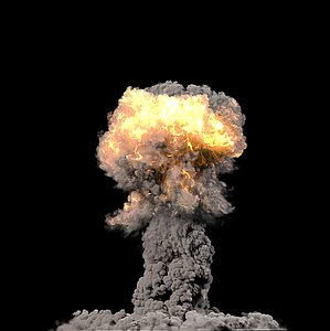 nuclear explosion 3d max