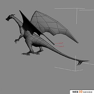 polygonal dragon 3d model